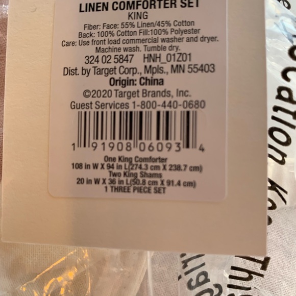 Hearth & Hand Bedding Hearth Hand King Copper Linen Blend Comforter